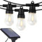 Brightech Ambience Pro - Guirlande solaire extérieure étanche - Ampoules Edison vintage de 48 pieds pour créer une ambiance bistro sur votre patio - DEL 1W, lumière blanche douce