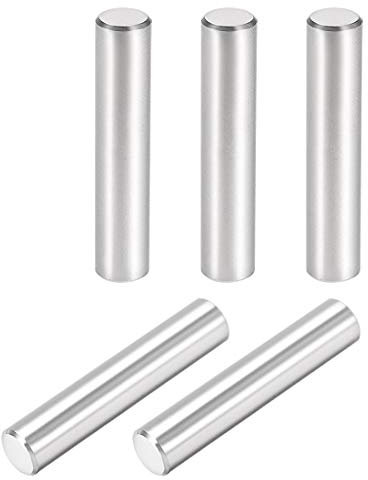 sourcing map 5Pcs 8mm X 40mm Goupille 304 Inox Acier Cylindrique Étagère Support épingle Attache Éléments Argenté