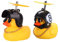 YGMXZL 2PCS Gelbe Ente Auto Ornamente,Gummiente Dekorationen,Kleine gelbe Ente Autodekoration,Gummiente Spielzeug für Auto Motorrad Fahrrad Mountainbike(Stil 2)
