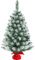 Yaheetech Mini Albero di Natale 90 cm Piccolo da Tavolo con Base Innevato in Miniatura Artificiale Realistico Portatile Decorazioni per Tavolo Stanza Ufficio