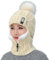 WANYIG 2 in 1 Winter Strickmütze Schal Mütze Set Wintermütze Beanie Damen Warme Loop Strickschal Winddichte Cap mit Fleecefutter 55-60CM (Beige)