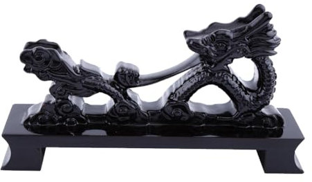 Joyzan Samurai Sword Real Blade Stand, Universal Knife Display Holder Decorative Katana Rack Chinese Dragon Shaped Black Weapon Crusader Japanese Rapier Hanger For Wakizashi Tanto Support