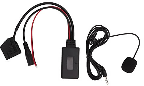 Câble D'entrée AUX Audio de Voiture, Adaptateur Audio Bluetooth sans Fil avec Câble Auxiliaire D'autoradio avec Microphone de Remplacement pour Seat Altea Leon Toledo