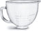 Kltchonald Tilt-Head Stand Mixer Glass Bowl, 5 QT,Compatible with Kitchenaid Artisan 5KSM125, 5KSM150, 5KSM175, 5KSM7580, KSM150, RRK150,K45, K45SS, KSM75, KSM90, KSM95,Classic without Lid