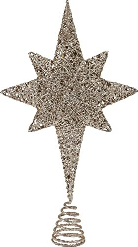 Tannenbaumspitze weiß Bronze LED Weihnachtbeleuchtung Tannenbaumbeleuchtung 35 cm (Bronze/Gold)