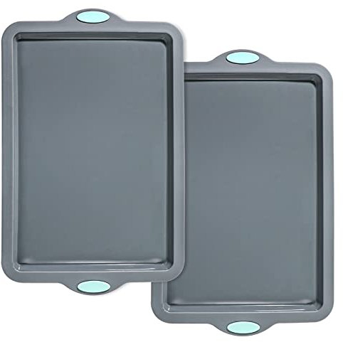 Webake Silikonblech-Kuchenform, 35,6 cm, Silikonblechformen, 2 Stück, Gelee-Rollform, rechteckig, Kochblech, Backbleche für den Ofen