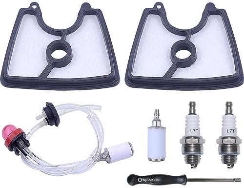 Luftfilter Kit für Husqvarna 125B 125BX 125BVX Laubbläser, ADEFOL Luftfilter + Kraftstoffleitung + Kraftstofffilter + Zündkerze Ersatzteile Motorschutz Zubehör 7 in 1