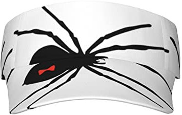 Black Spider Printed Leere Top Sport Sonnenschutz Hut mit verstellbarer Elastizität für Männer und Frauen um Stress zu vermeiden, Schwarz, Einheitsgröße, Schwarz, Einheitsgröße