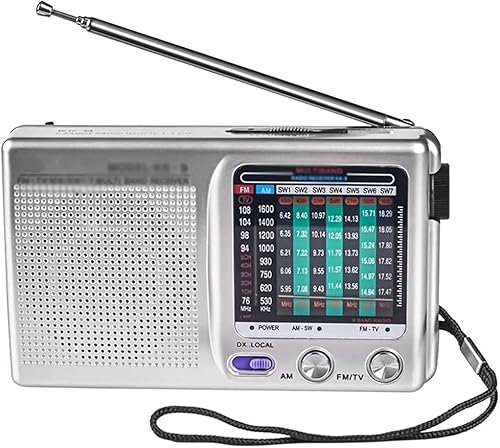 CAFFIA Release AM/FM/SW Portable Radio Operated for Indoor, Outdoor & Emergency Use Radio with Speaker & Headphone Jack