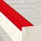 Yesbon Treppenkantenprofil, PVC Treppenkantenprofil Selbstklebend Winkelprofil Anti-Rutsch Treppenkante 40x15mm, Treppenstufen-Profil, Treppenwinkel-Profil, Rutschhemmend,Rot,1m