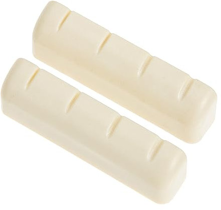 FAVOMOTO 2Pcs Banjo Nut mandolin nut replacement mandolin wide nut guitar nut bone mandolin accessories ukuleles neck rest ukulele nut musical equipment abs Simple string bridge white