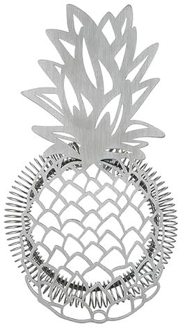 Barsieb Cocktailsieb Hawthorne Edelstahl mit Ananas Design