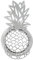 Barsieb Cocktailsieb Hawthorne Edelstahl mit Ananas Design