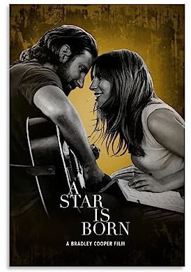 ELedvb Filmposter A Star Is Born (1) Leinwand-Poster, dekoratives Gemälde, Leinwand-Wandposter und Kunstdruck, modernes Familienschlafzimmer-Dekor-Poster, 30 x 45 cm
