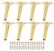 Uxcell 8PCS Metal Furniture Leg Replacement Couch Legs Cabinet Feet Gold Modern Furniture Legs DIY Sofa Feet with Screws for Cupboard Table （5 inch