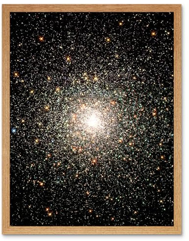 Artery8 Hubble Space Telescope Image Globular Cluster M80 Ancient Star Swarm In The Milky Way Galaxy Blue Stragglers Observed Using WFPC2 Art Print Framed Poster Wall Decor 12x16 inch