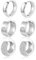 ALEXCRAFT Ohrringe Silber 925 Creolen Damen, Creolen Silber 925 Klobig Kleine Ohrringe Set, 3 Paar Multipack Silber Knorpel Ohrringe Huggie Creolen Klobig Leicht Breit Glitze Strass Zirkon Creolen