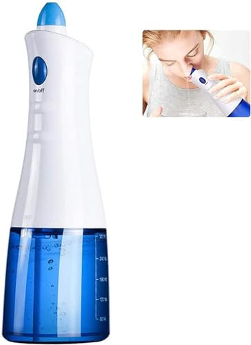 Electric Neti Pot Nasal Wash Sinus Rinse Kit, Baby Electric Nose Cleaner with Two Spouts, Anti-backflow Nose Vacuum Cleaner for Adults and Children