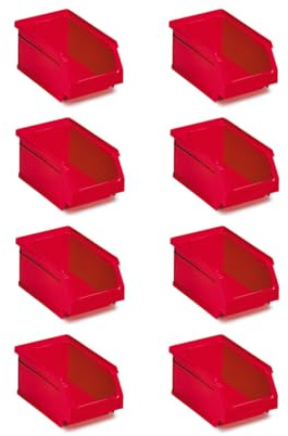 Tayg Packung mit 8 stapelbaren Schubladen aus Kunststoff, Nr. 55, Organizer für Schrauben, Schubladen, Aufbewahrungsbox, rechteckige Kunststoffeimer, 33,6 x 21,6 x 20 cm
