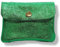Générique Porte-Monnaie Femme en Cuir Irisé et Métallisé - Porte-Carte Brillant, 3 Compartiments, Étui RFID (Vert)