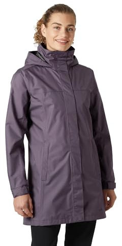Helly Hansen Women's Aden Long Waterproof Jacket, Smoked Purple, S
