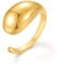 Chunky Ring Frauen,Edelstahl Ringe Gold Damen,Damenring Sterling Silber 925,Wasserfest,Dupes,Titanstahl Goldene Schmuck,Ideal Geschenk für Frauen Geburtstage