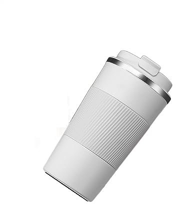 Huangj-0527 Taza de café, Leche y té Taza Termo de café de 12/17oz, Taza de café térmica con Aislamiento de Viaje portátil de Acero Inoxidable de Doble Pared para té, Sopa y café(4,380ml)