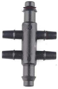 20 pièces 4/7mm connecteurs de tuyau d'arrosage 4/7-3/5mm connecteur de réduction jardinage Micro système d'irrigation goutte à goutte raccords de tuyau d'eau(4/7mm-3l5mm 6-Way)