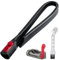 GATSUZG Flexible Crevice Tool for Dyson V7 V8 V10 V11 V12 V15 Gen5 Vacuum Cleaners, 58cm/1.9ft Extra Long Flat Nozzle Extension Nozzle Accessory for Cleaning Under Furniture, with Trigger Lock, Brush