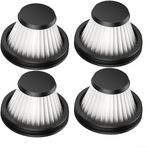 Zilimontt Set per aspirapolvere portatile A2 Pro, alta efficienza di filtraggio, flusso d'aria migliorato, nero e bianco, 2/4 pezzi (confezione da 4)