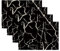 Kiatuniya Tischsets Frühling Schwarz und Weiß Abwaschbar Modern Platzdeckchen Marmor Abstrakte Abwischbar Platzsets rutschfest Dekorative Tischmatte für Zuhause Küche Restaurant Speisetisch, 4er Set