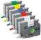 UniPlus 6x Kompatibel Tze 6mm 0,24 Etikettenband als Ersatz für Brother TZe-211 TZe-111 TZe-411 TZe-511 TZe-611 TZe-711 für P-Touch PT-H105 PT-H110 PT-H200 PT-H107B PT-D410 PTH100R PT-P710BT