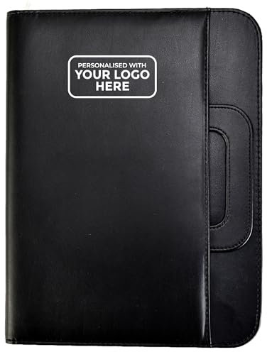 Arpan Conférencier A4 zippé avec poignée de transport - Porte-documents professionnel - En cuir synthétique - Personnalisable