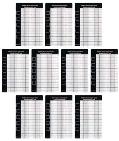 Holibanna 10 Stück Schraubenspeicherpad Magnetische Schraubenmatte Schraubenhalter magnetische Schraubspeichermatte Aufbewahrungspad für Telefonschrauben klein magnetische Arbeitsmatte Black