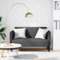 Woonisher Zweisitzer-Sofa Dunkelgrau 109 cm Cordstoff