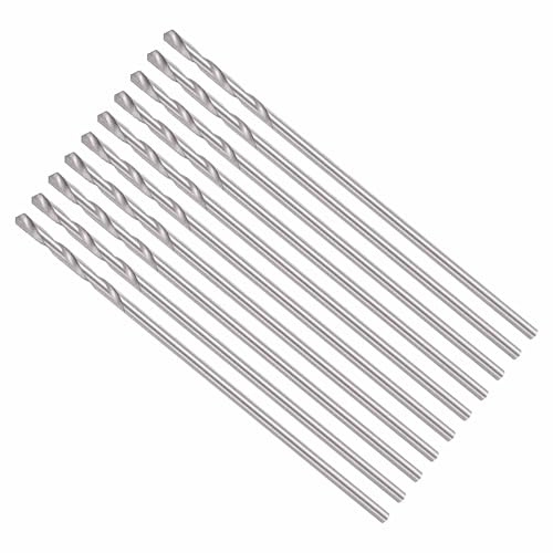 CoCud Drill Bit 0.7mm Cutting Diameter 4241 HSS for Wood 10-Pieces | 118° Cutting Angle Uncoated Bright Versatile Jobber Bits - (Applications: for Drilling Plastic Wood Soft Metal)