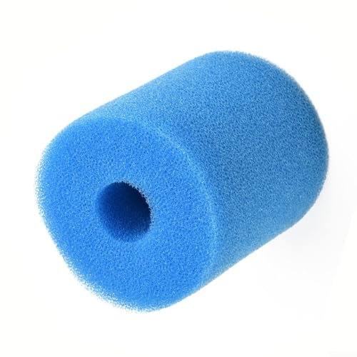 Schwimmbad-Filterkartusche, Schaumstoffschwamm, für Intex Typ H blauer waschbarer Filter, für Pool-Wasserreinigungssystem, 10,2 x 9 cm