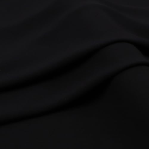 Blausky Stoff Meterware,Baumwollstoff Viskose Stoff weich 1m x 160cm Baumwolle Fabric Nähstoff Bekleidungsstoffe Futterstoff Dekostoff Stoffe zum Nähen für Kleidung Patchwork,Schwarz