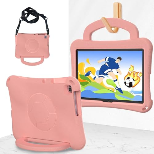 PREDCFVY Tablet cover Kids Case For Honor Pad X8 10.1inch 2022/X8 Lite .1, Lightweight EVA Kid Friendly Shockproof Protective Cover with Handle Stand + Shoulder Strap(Pink)
