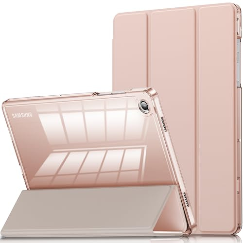 INFILAND for Samsung Galaxy Tab A11+ Plus/A9+ Plus 11 inch Case (2023/2025), Slim Stand Crystal Clear Protective Smart Cover for Galaxy Tablet A9+/A11+ [Auto Wake/Sleep] (Rose Gold)
