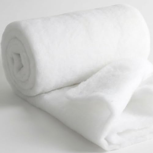 wollyflaushi Volumenvlies 200g/m² Meterware 100 x 100 cm (BxL) Polstervlies | Bastelvlies 20mm dick , atmungsaktiv & formstabil, zuschneidbar für Nähen, Quilten, Kissen, Decken & DIY