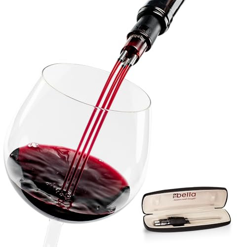 Klassischer Weinbelüfter, Multi-Stream-Weinbelüftung, 3 Edelstahl-Ausgießer, handgefertigt, Küchenzubehör, einfache Handhabung, tropffreies Weingießen, Zubehör, Geschenke für Männer, in leicht zu