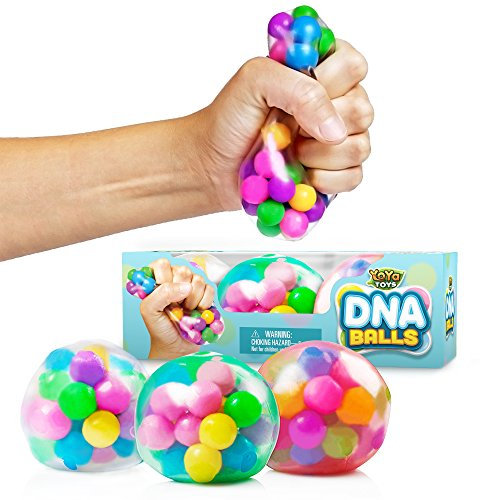 YoYa Toys Stressabbau-Ball, der DNA (Stofftiere für Autismus, ADHS, schlechte Gewohnheiten und mehr) sensorischen Gummiball ohne Risiko quetscht