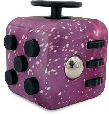 FIDGETARIAN Cubo Antiestres Niños Adultos - Fidget Toy Anti Estrés - Juguetes Antiestres con 6 Módulos Relajantes - Figet Toys Juguetes para Adultos Adolescentes y Niños - Galáctico