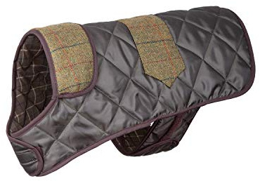 Rydale Country Pet Stylish Dog Coat Tweed Jackets Green Brown Winter Coat (20, Quilted Jacket)