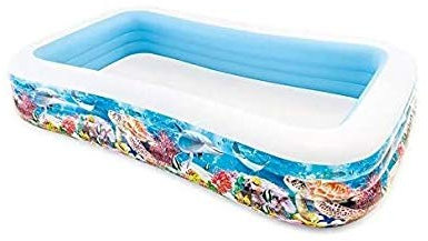 Piscina Infantil Piscina Hinchable Infantil con tobogan Gran Piscina Inflable, Piscina Infantil para niños, Piscina Infantil al Aire Libre en Verano (305 * 183 * 56CM) GCSQF