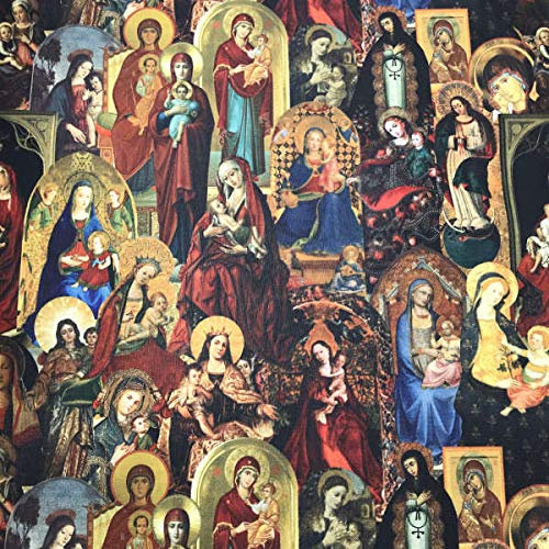 Kt KILOtela Leinwandstoff, Meterware, Digitaldruck, Halbpanama, 100 % Baumwolle, Breite 280 cm, Länge wählbar von 50 in 50 cm, Altarbild, mehrfarbig