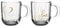 Leonardo Presente Geschenk-Tassen 2er Set mit Schriftzug Live, Laugh, Love & Relax, spülmaschinengeeignete Glas Kaffeebecher, Tee-Tassen mit weiß-goldenem Schriftzug und Motiv, 400 ml, 025603