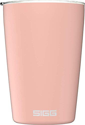 SIGG Neso Cup Shy Pink Thermobecher (0.3 L), schadstofffreier und isolierter Kaffeebecher, Coffee to go Becher aus 18/8 Edelstahl, mit Keramik Pure Ceram Beschichtung