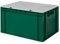 1a-TopStore Design Eurobox Stapelbox Lagerbehälter Kunststoffbox in 5 Farben und 16 Größen mit transparentem Deckel (matt) (grün, 60x40x33 cm)